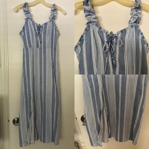 Japna Blue and White Striped Dress